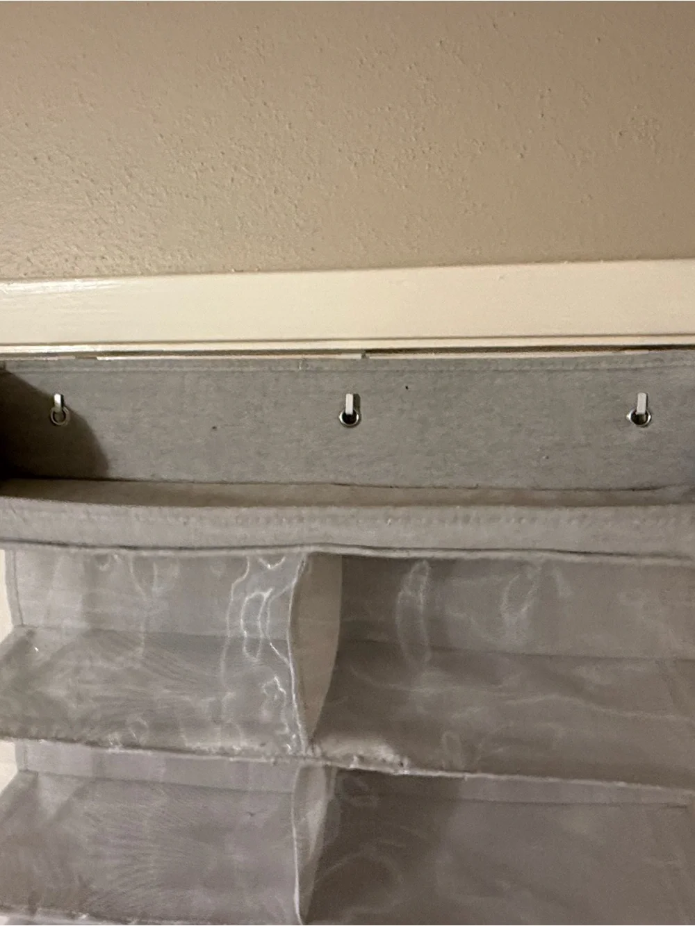 Over-the-Door 24-Pocket Hanging Shoe Organizer - Gray